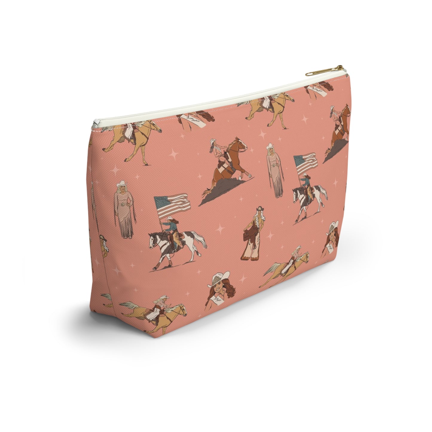 Rodeo Queen Pencil Pouch in Coral