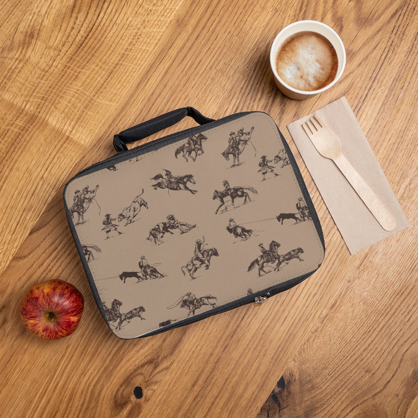 "Take Me To The Rodeo" Lunch Box in Tan