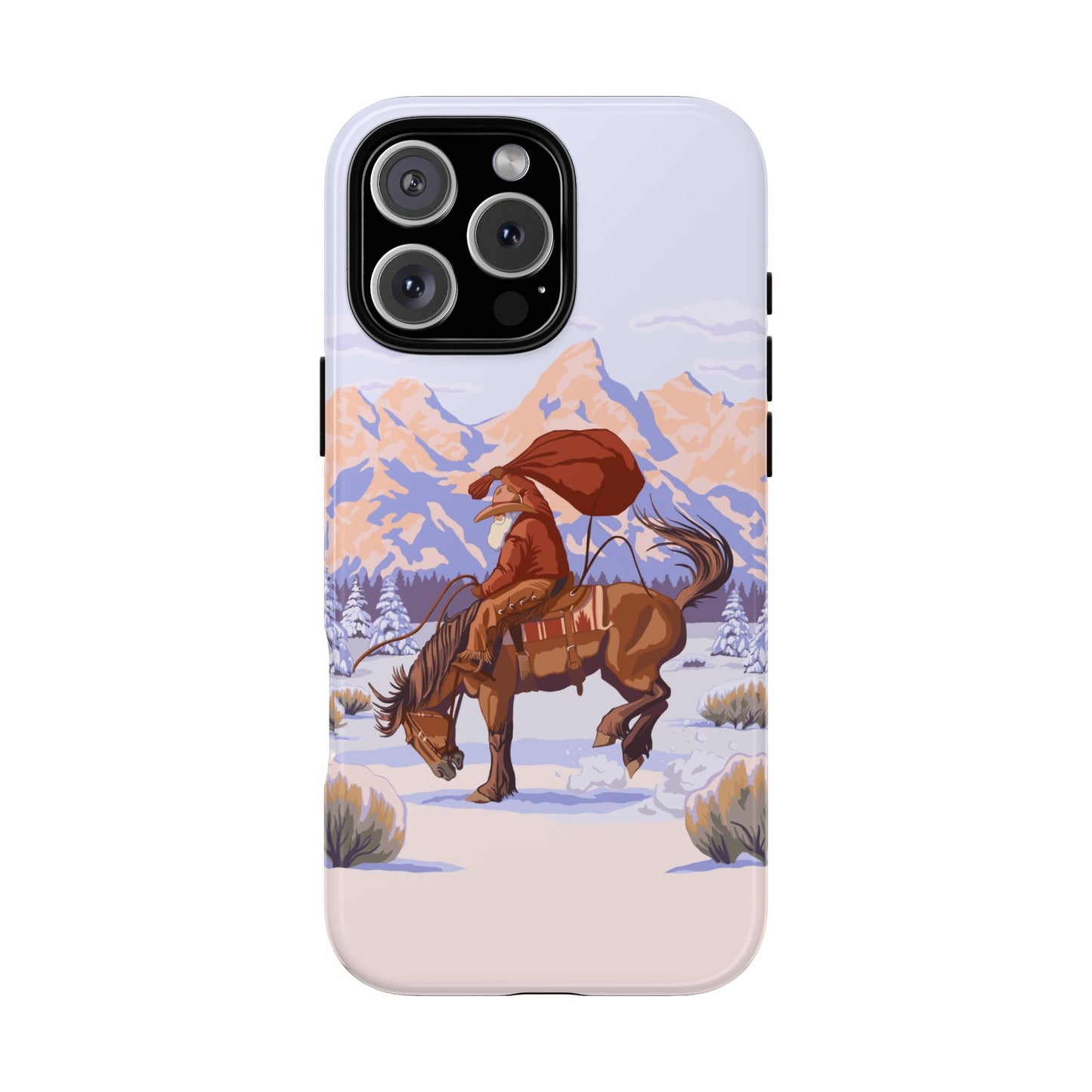 Wyoming Cowboy Santa Tough Phone Case