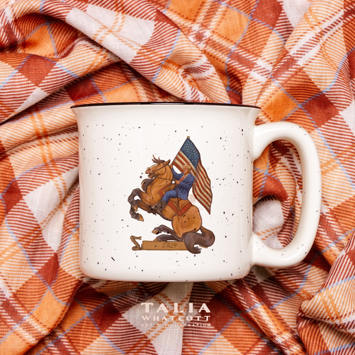 Trump Freedom Fighter Ceramic Camp Mug