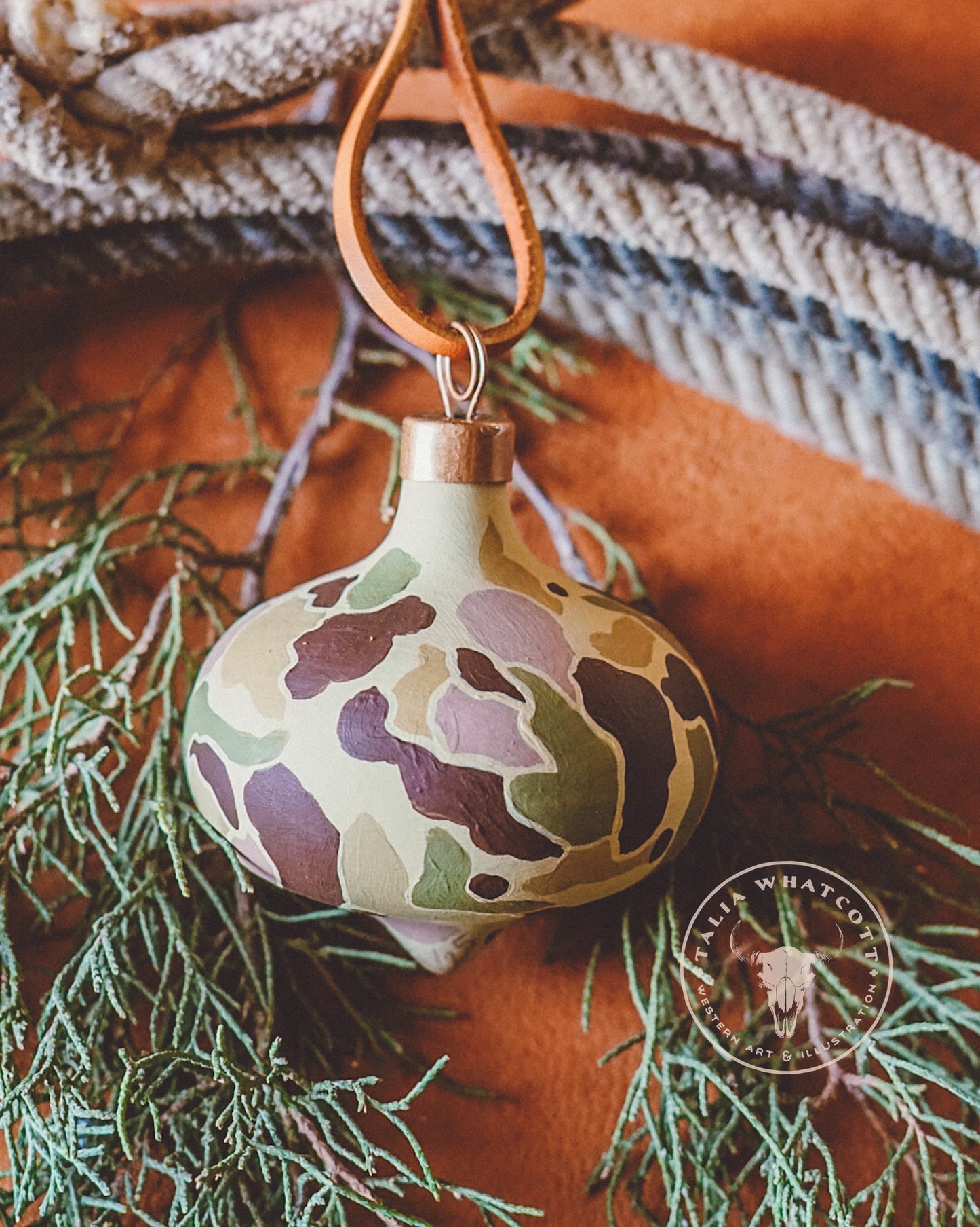 Frogskin Forest Camo Ceramic Ornament