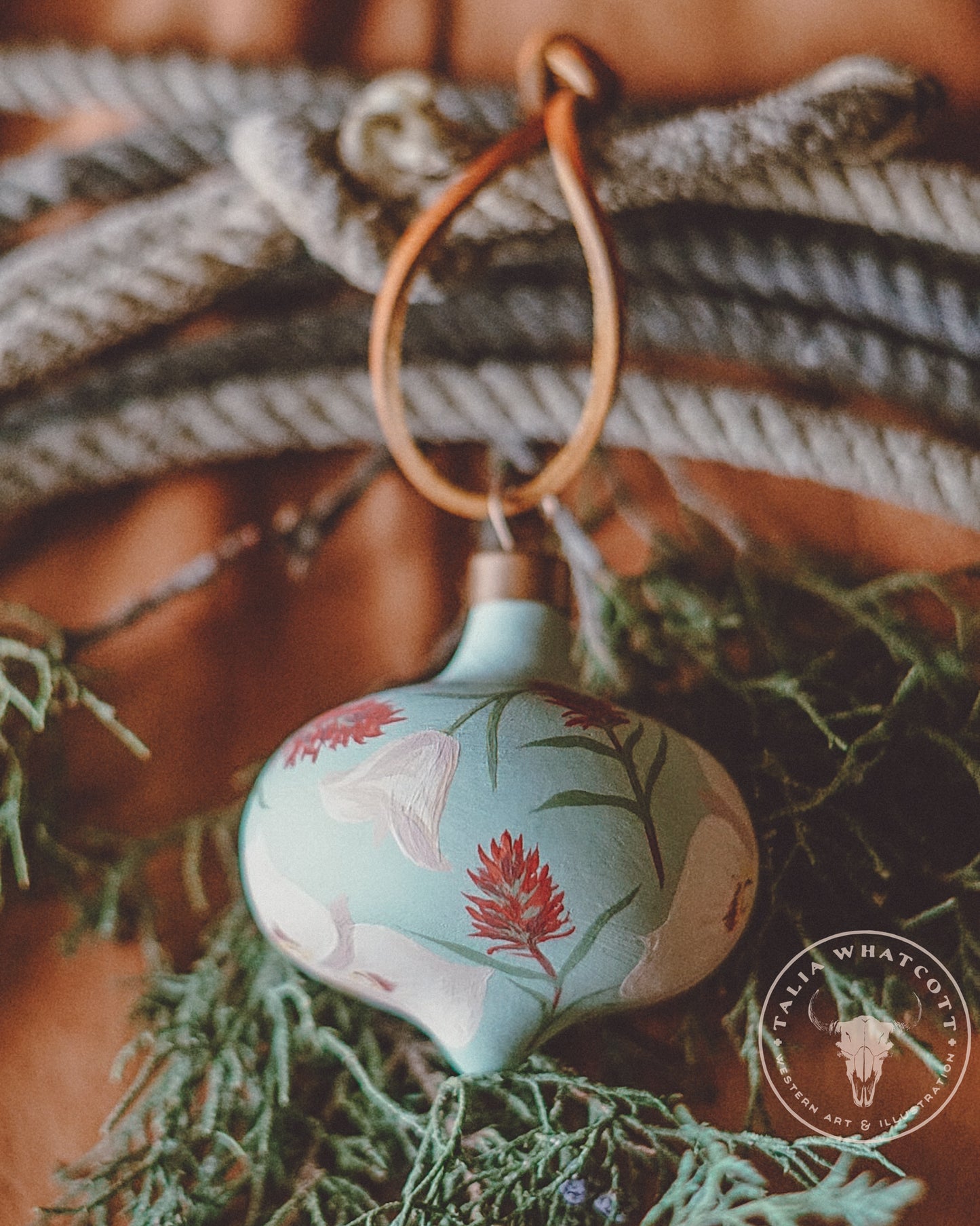 Sego Lilies + Desert Paintbrush #1 Ceramic Ornament