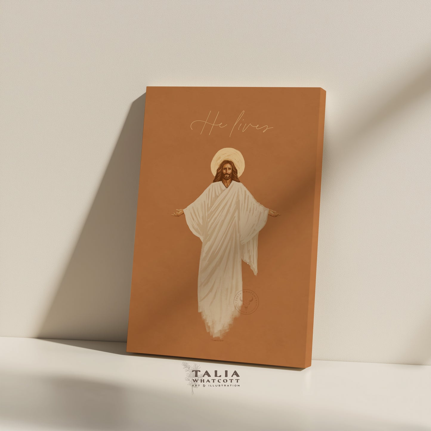 "He Lives" Matte Stretched Canvas Print