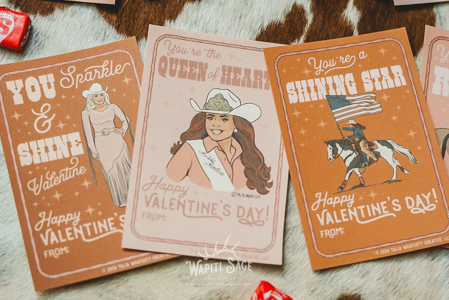 Rodeo Queen Valentine Cards Digital Printable