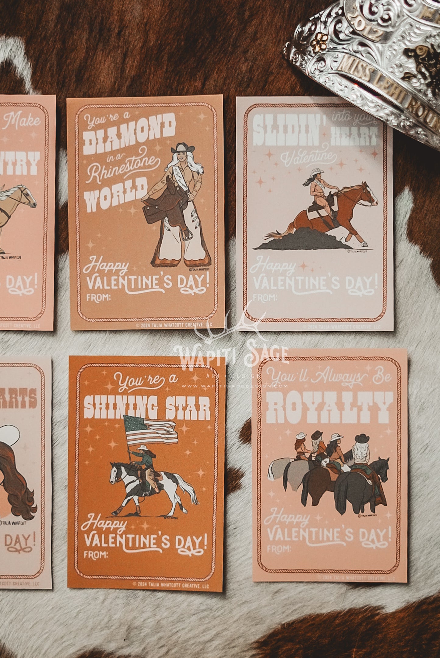 Rodeo Queen Valentine Cards Digital Printable