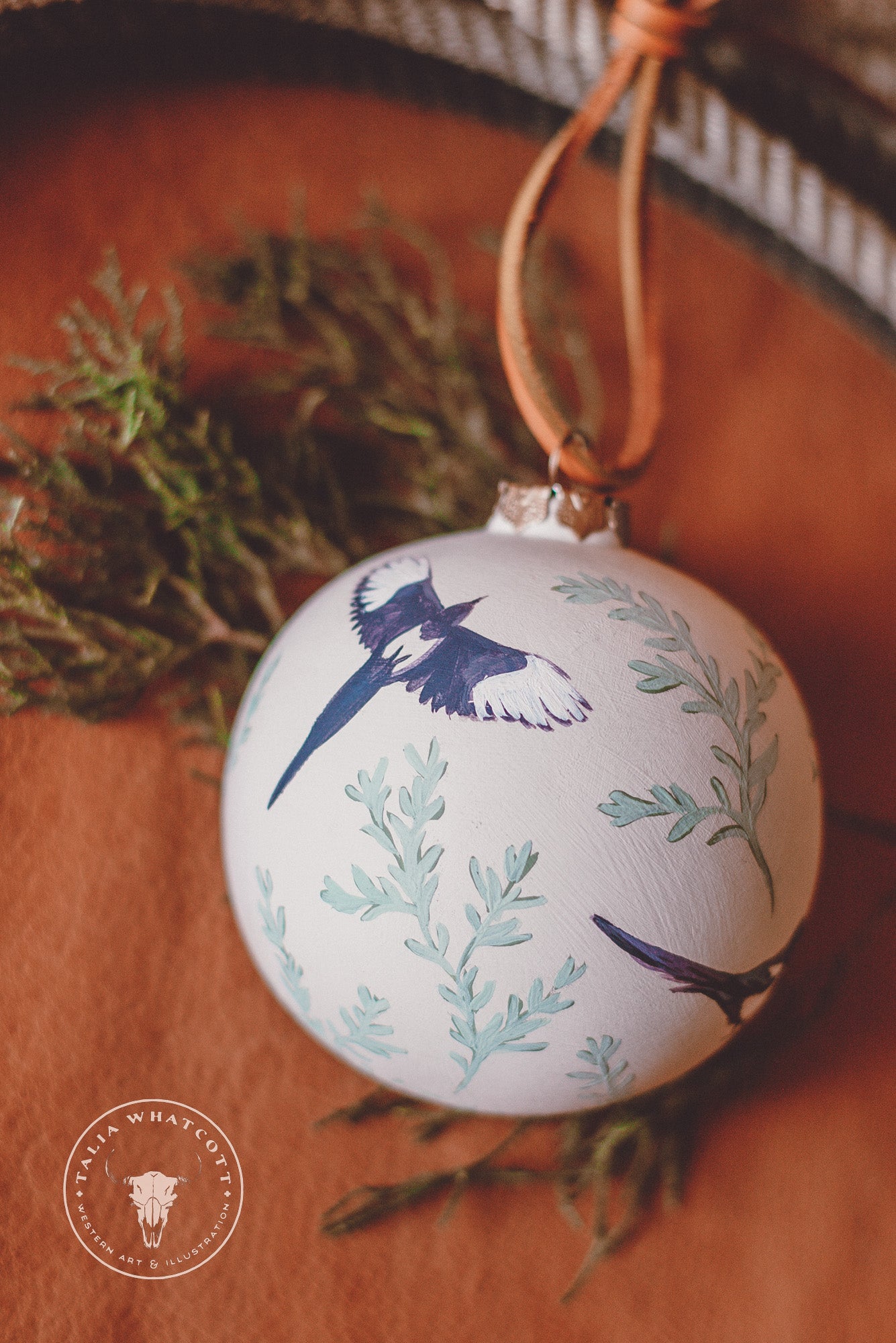 Bison Ceramic Ornament