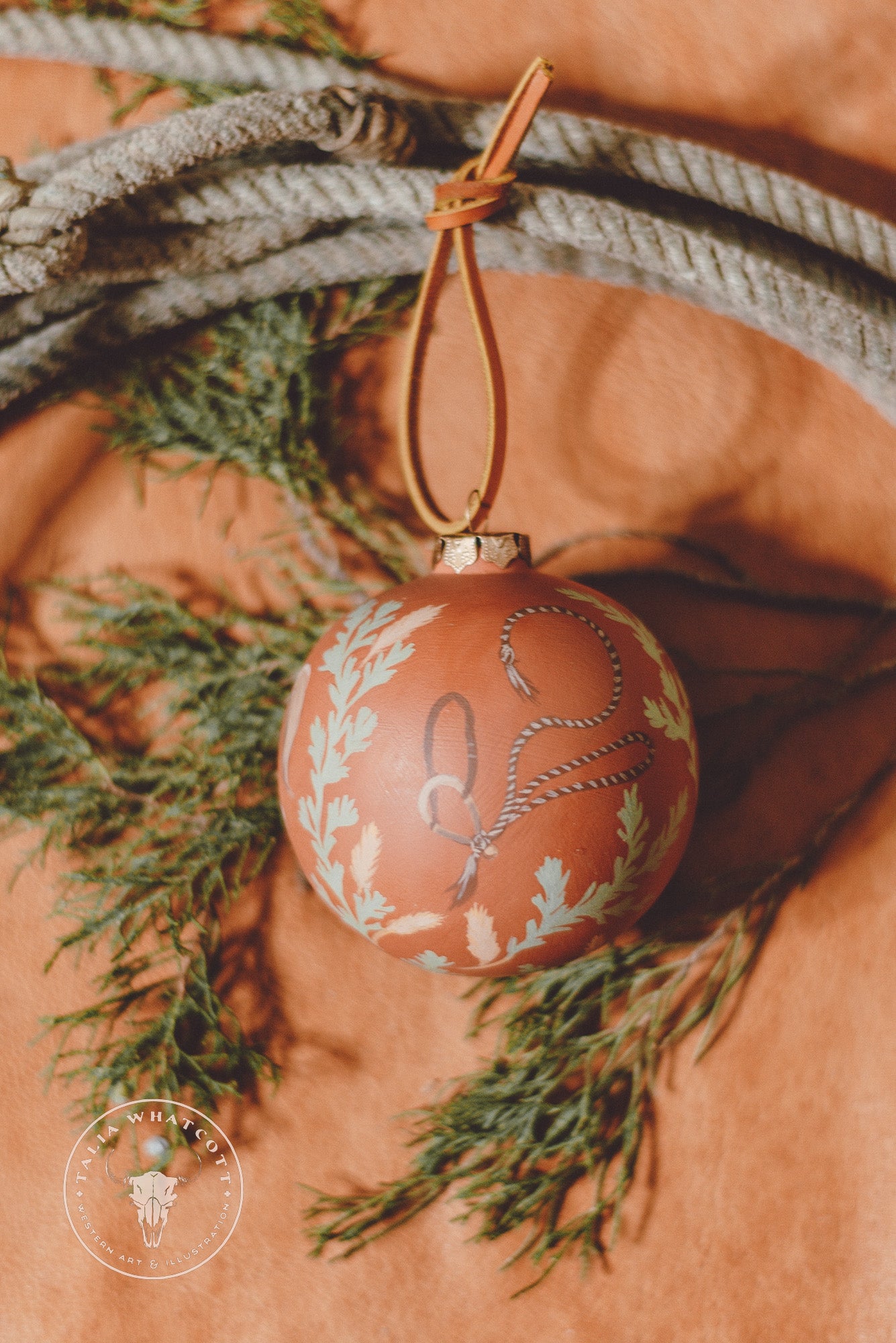 Paint Bucking Horse Ceramic Ornament