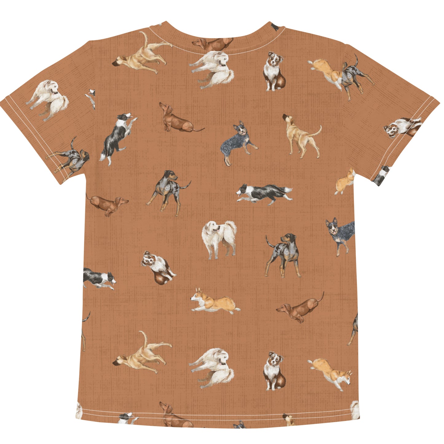 Cow Dogs Little Kids Tee in Saddle