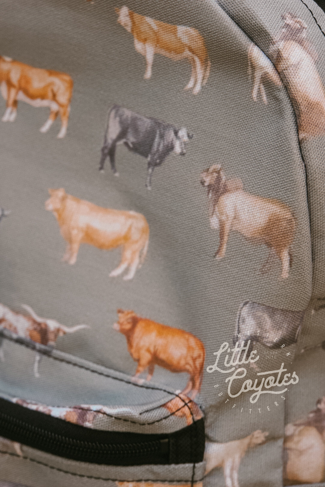 Beef Cows Backpack in Army Green