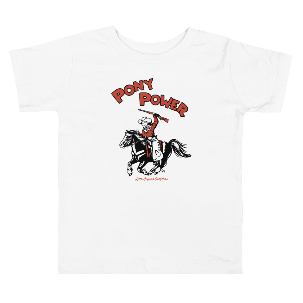 Pony Power Toddler Graphic Tee in Black