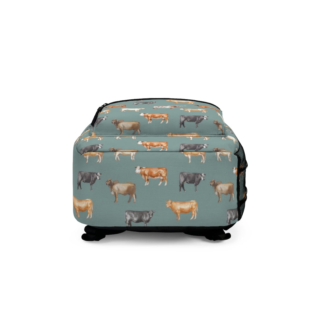 Beef Cows Backpack in Denim