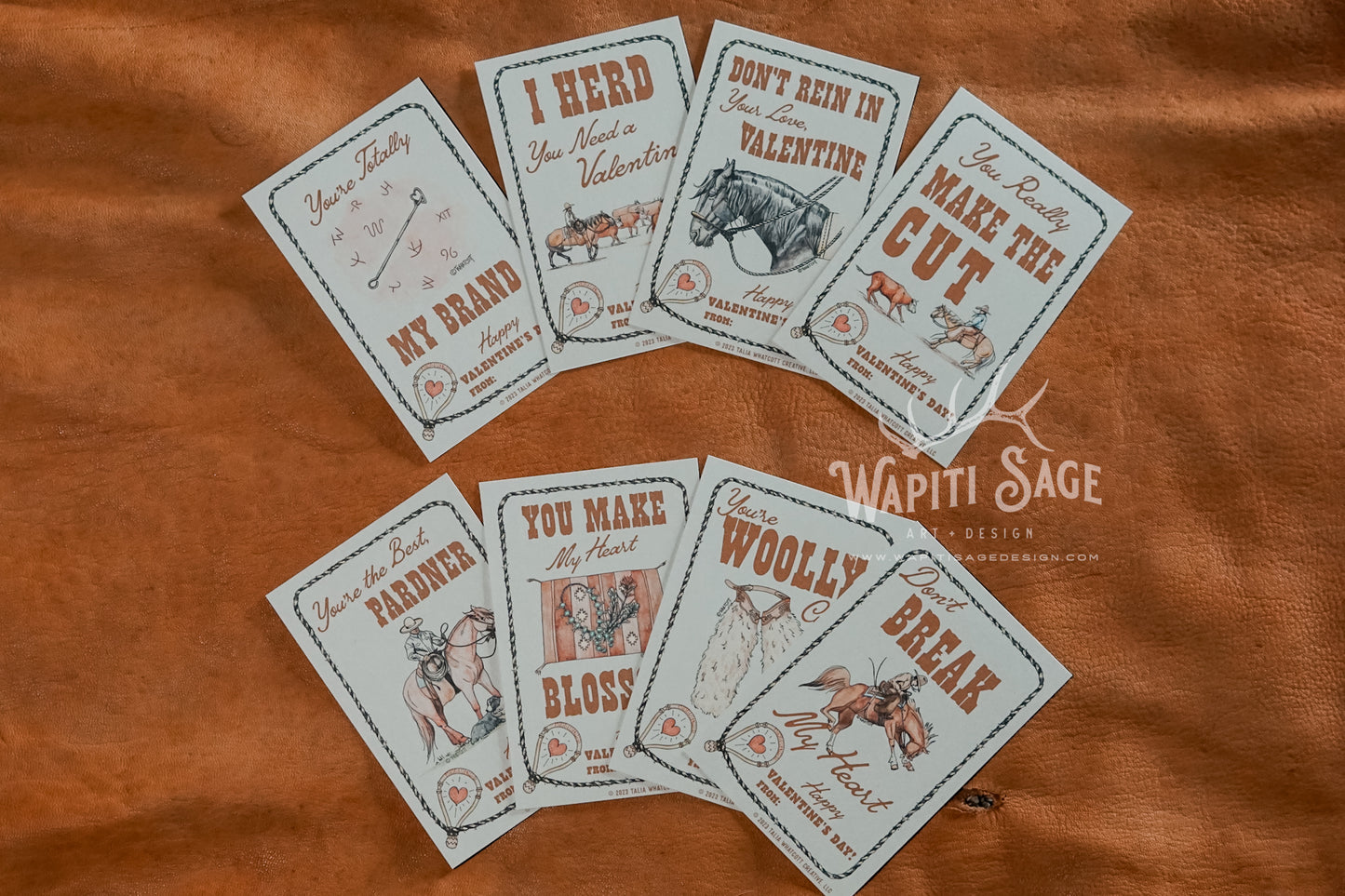 Ranchy Valentine Cards Digital Printable