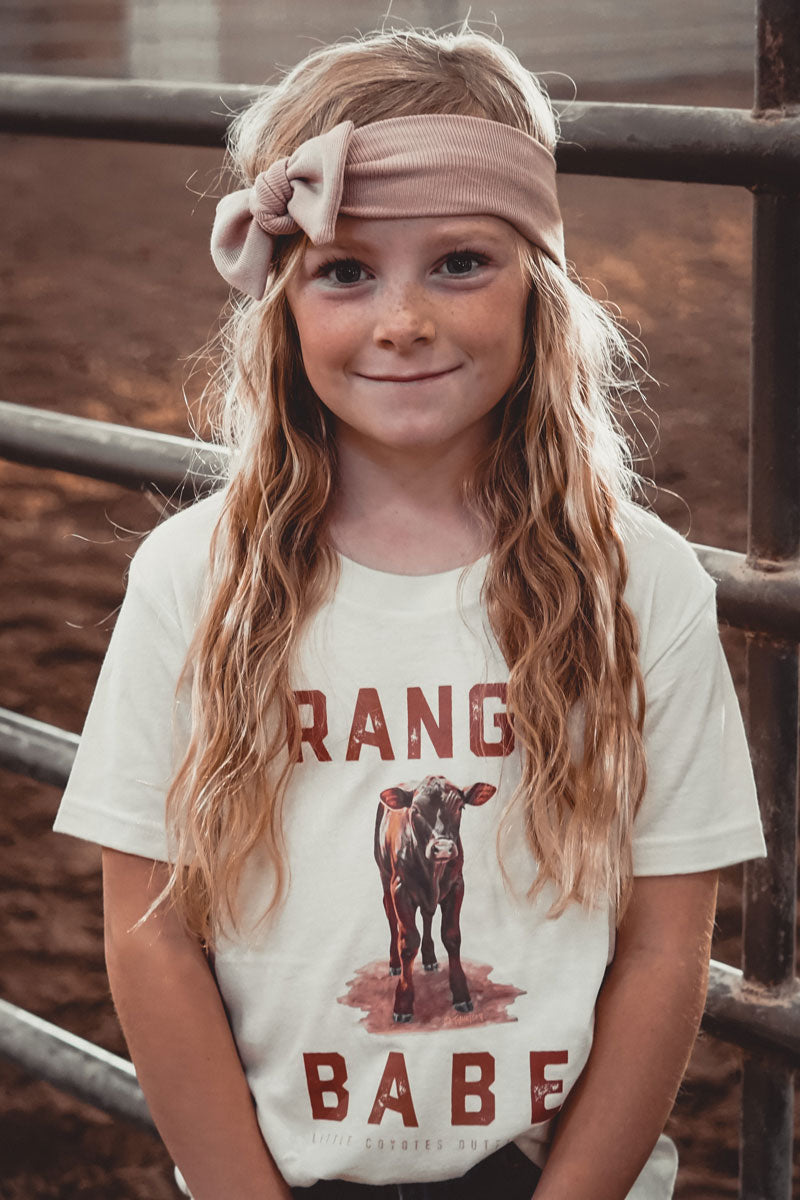 "Range Babe" Kids Graphic Tee in Cream