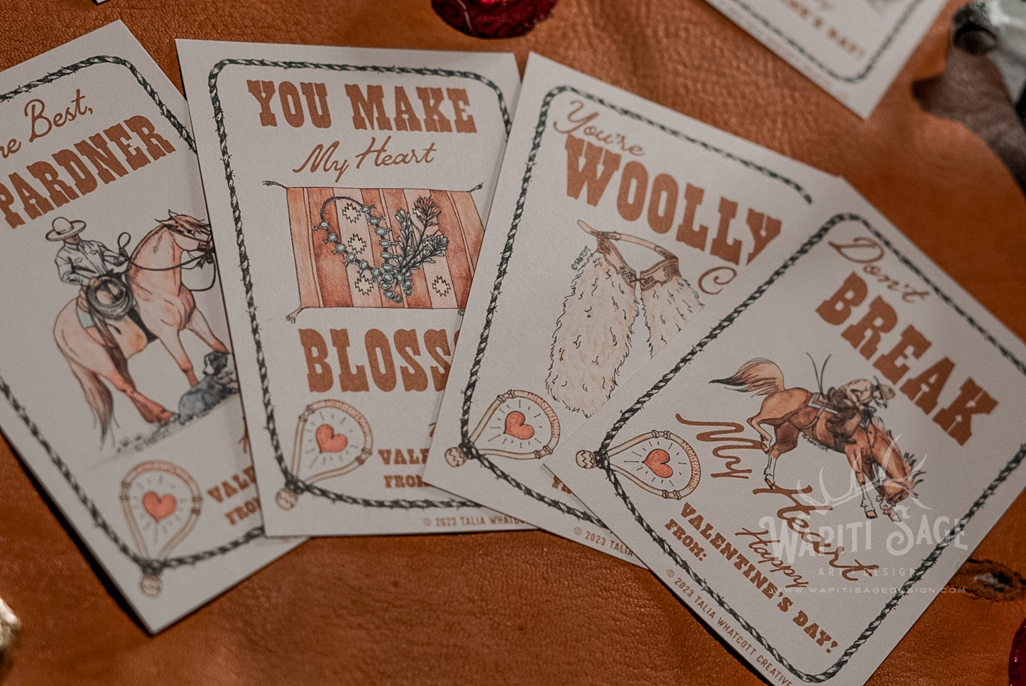 Ranchy Valentine Cards Digital Printable