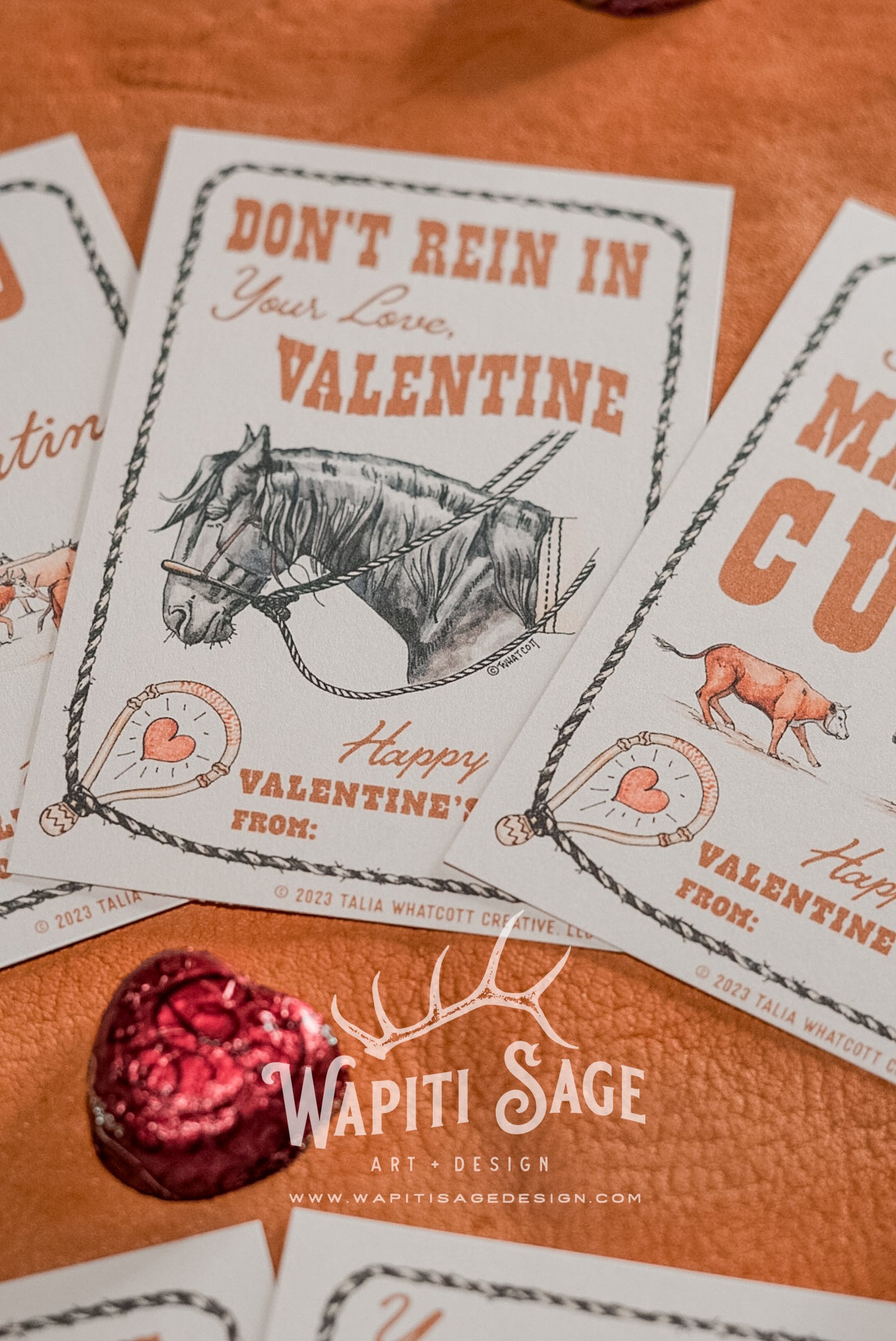 Ranchy Valentine Cards Digital Printable