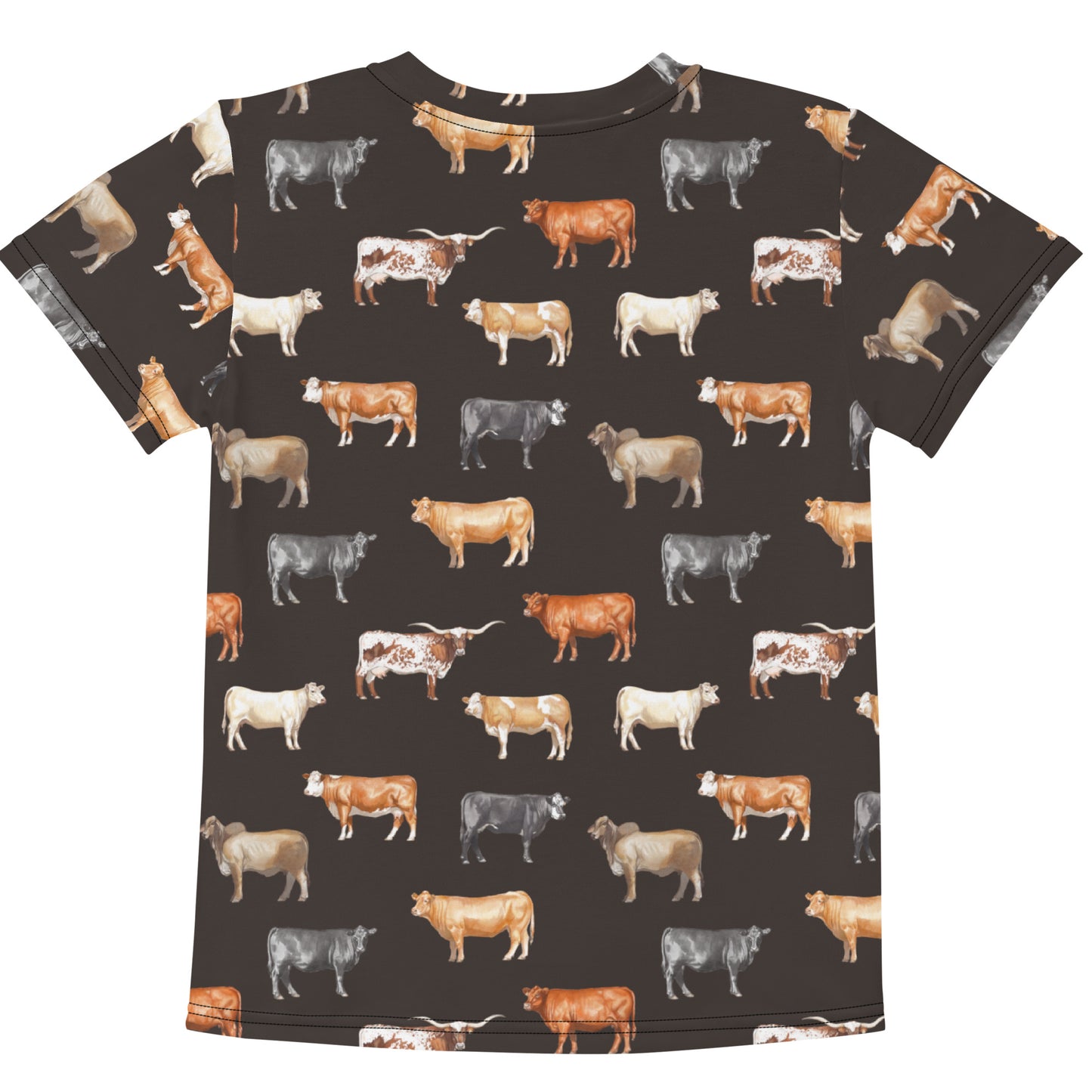 Beef Cows Little Kids Tee in Black
