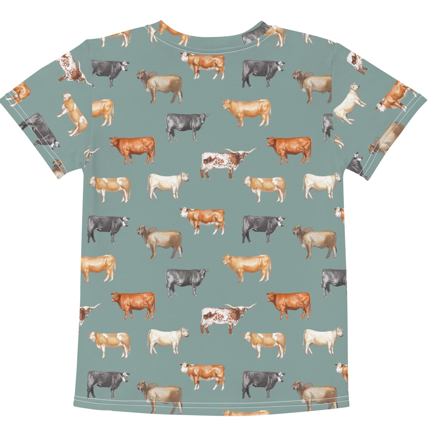 Beef Cows Little Kids Tee in Denim