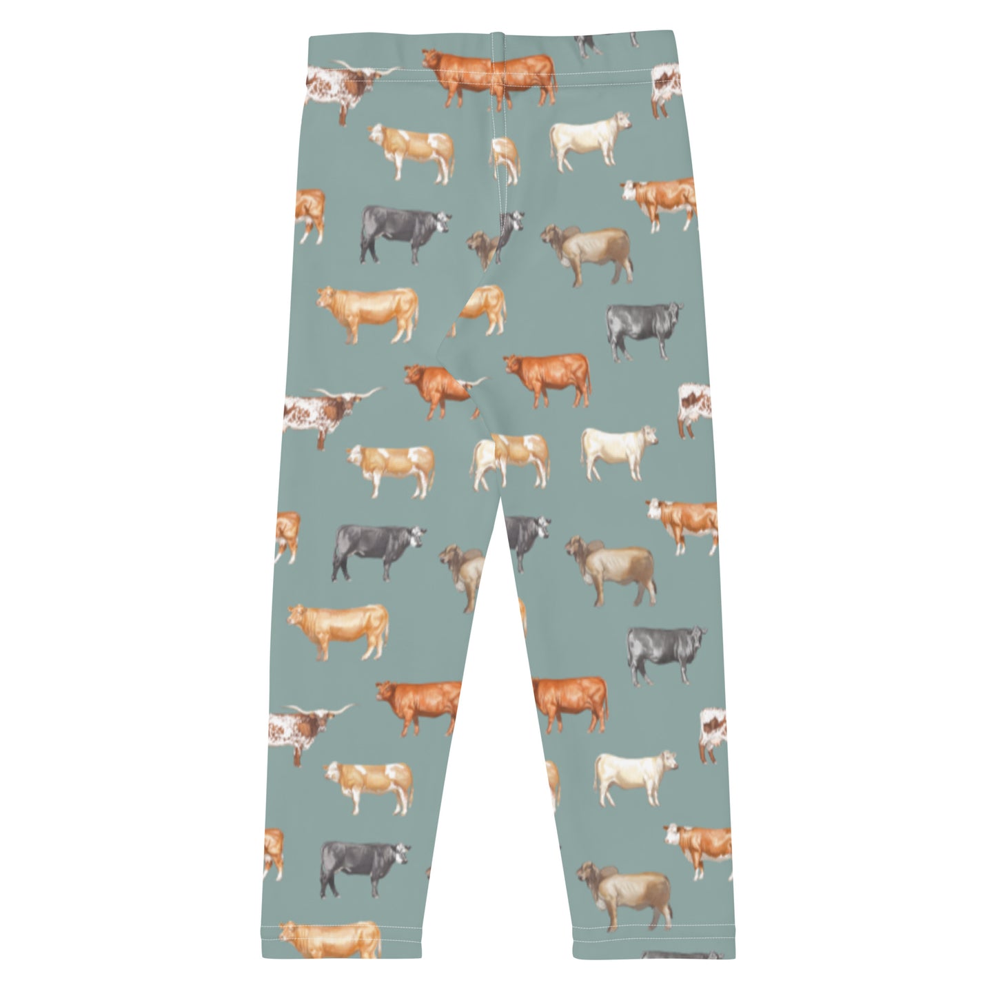 Beef Cows Kid's Leggings in Denim