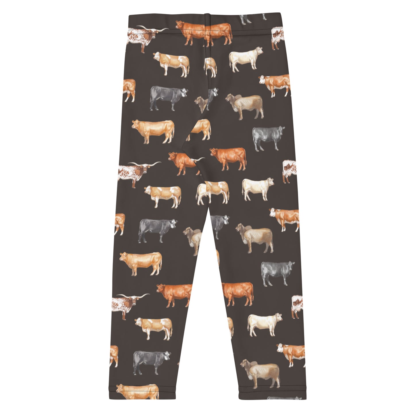 Beef Cows Kid's Leggings in Black