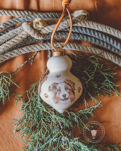 Australian Shepherds Ceramic Ornament
