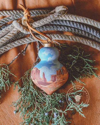 Red Rock Squash Ceramic Ornament