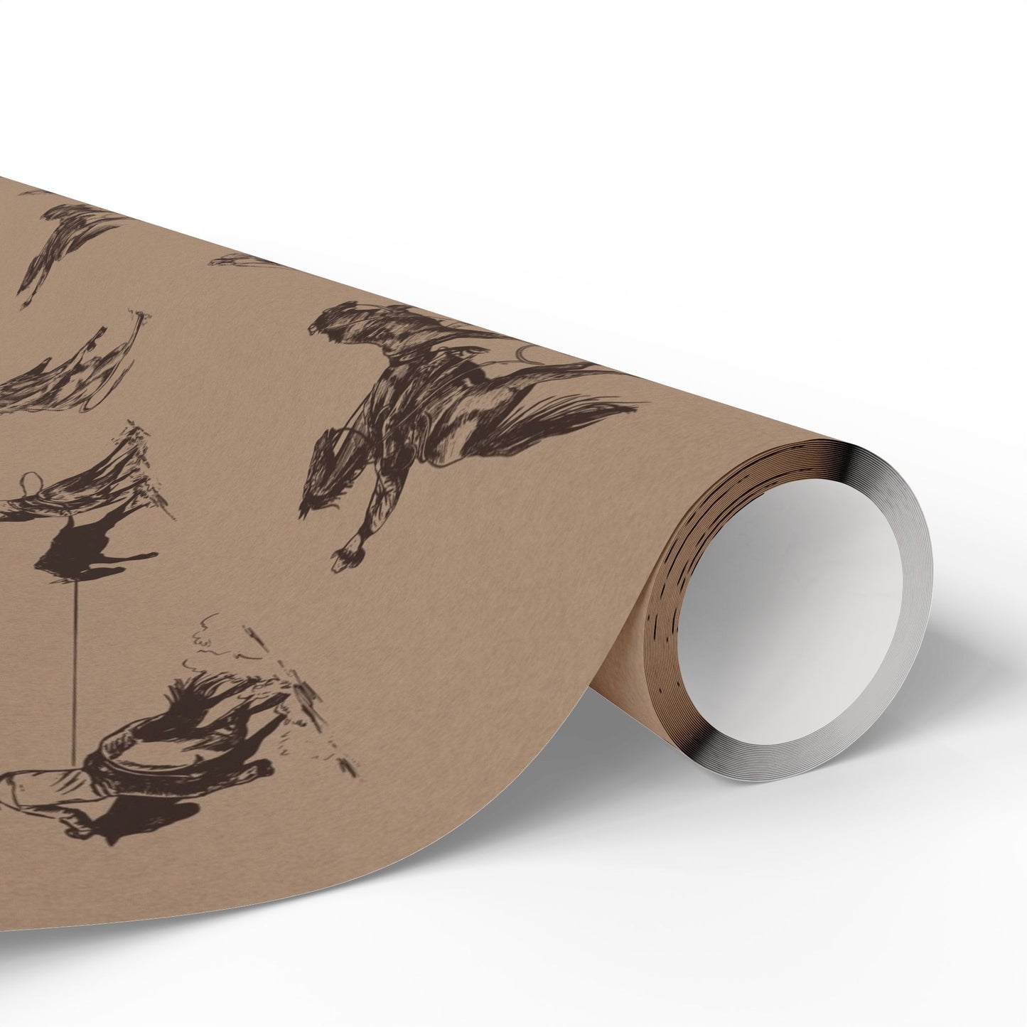 Let's Rodeo Brown Kraft Wrapping Paper