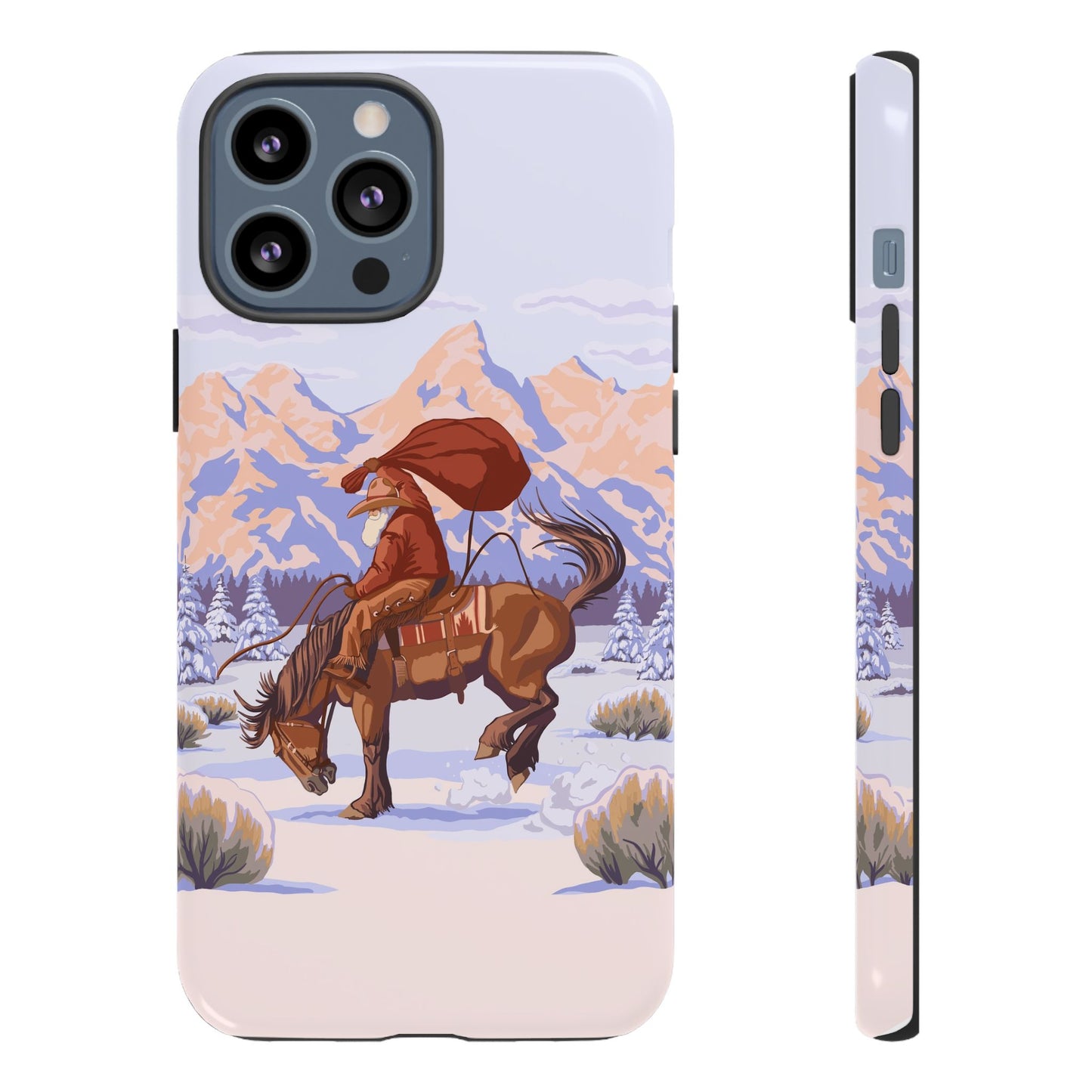 Wyoming Cowboy Santa Tough Phone Case