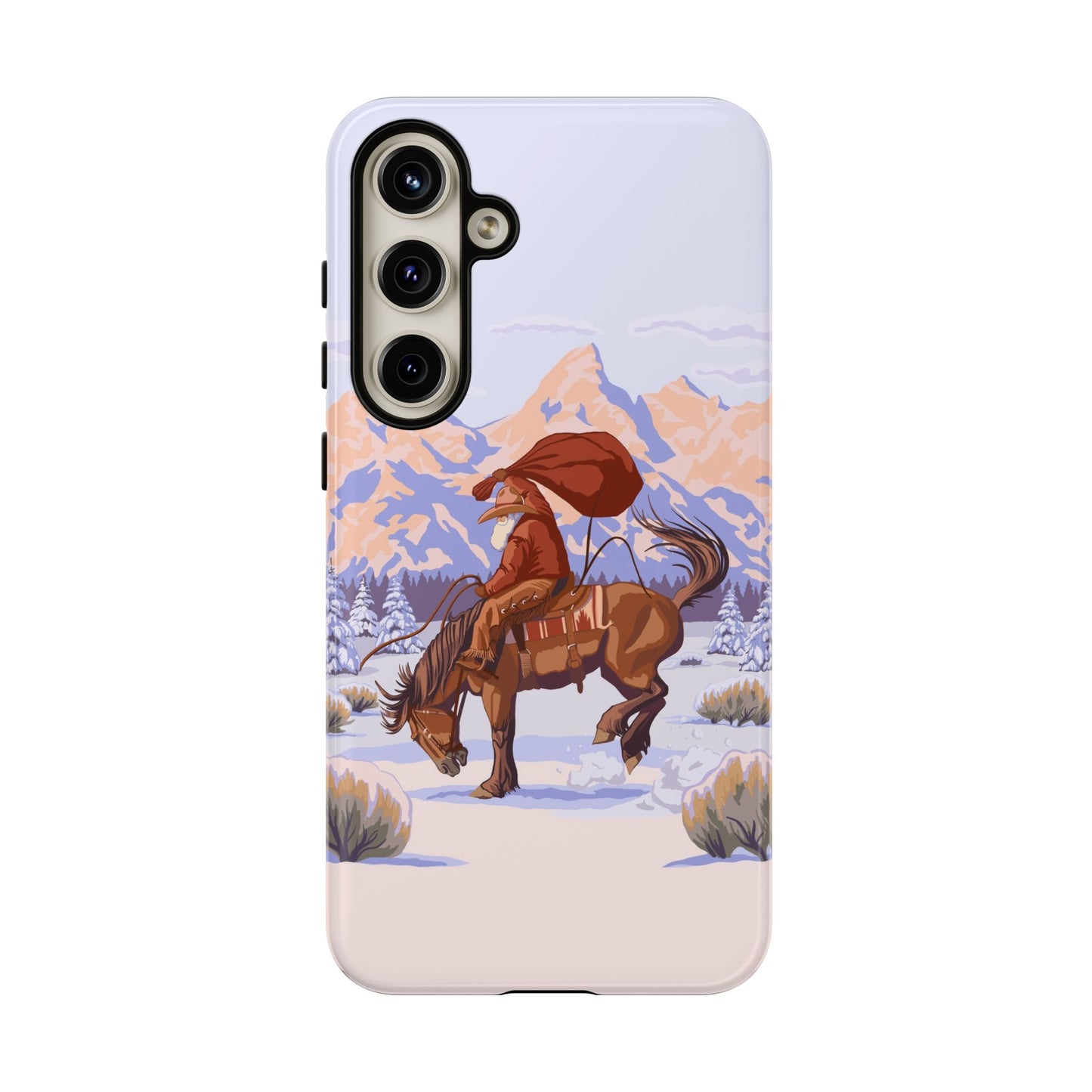 Wyoming Cowboy Santa Tough Phone Case