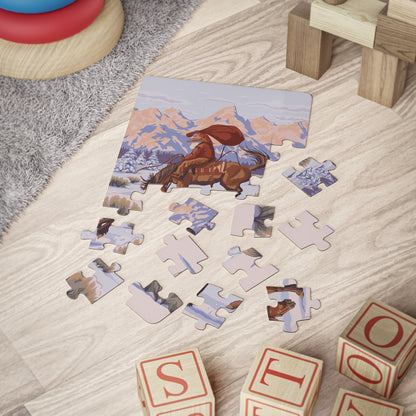 Wyoming Cowboy Santa 30 Piece Kids Jigsaw Puzzle