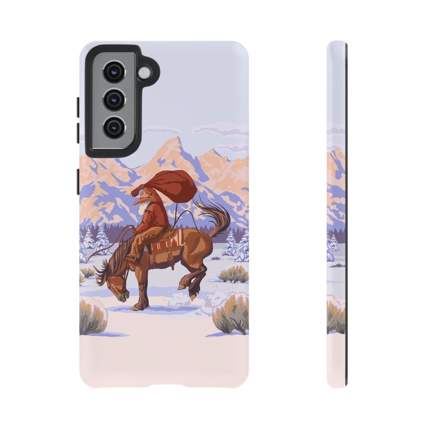 Wyoming Cowboy Santa Tough Phone Case