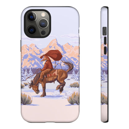 Wyoming Cowboy Santa Tough Phone Case