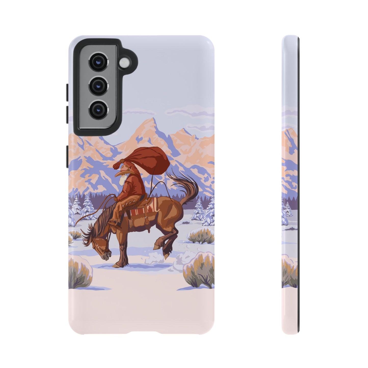 Wyoming Cowboy Santa Tough Phone Case