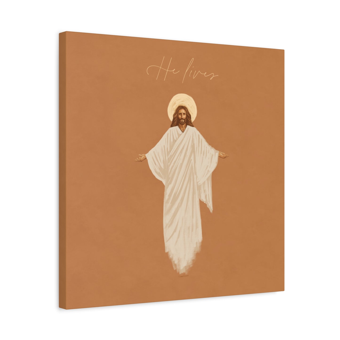 "He Lives" Matte Stretched Canvas Print
