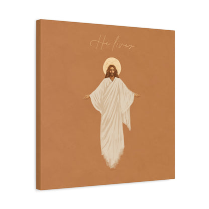 "He Lives" Matte Stretched Canvas Print