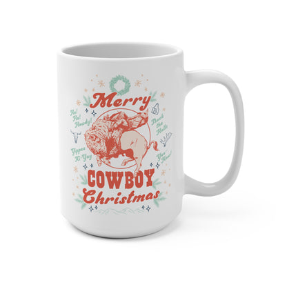 Merry Cowboy Christmas Mug