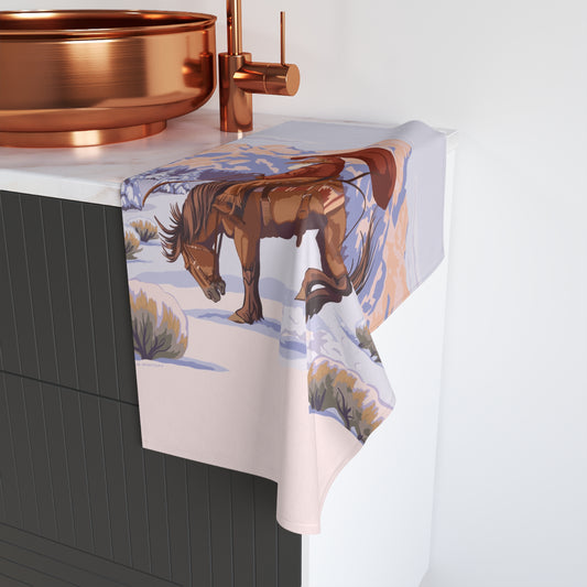 Wyoming Cowboy Santa Hand Towel