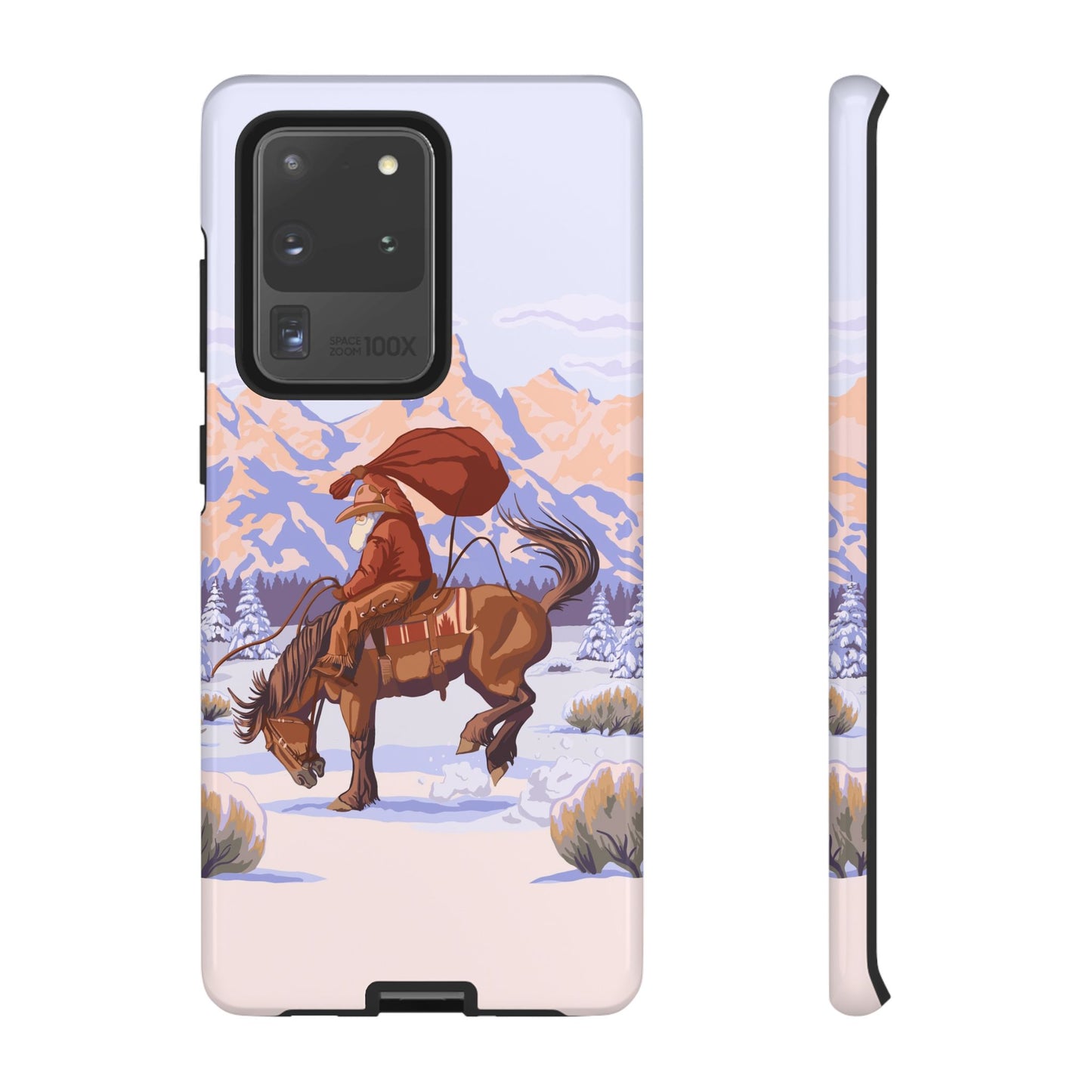 Wyoming Cowboy Santa Tough Phone Case
