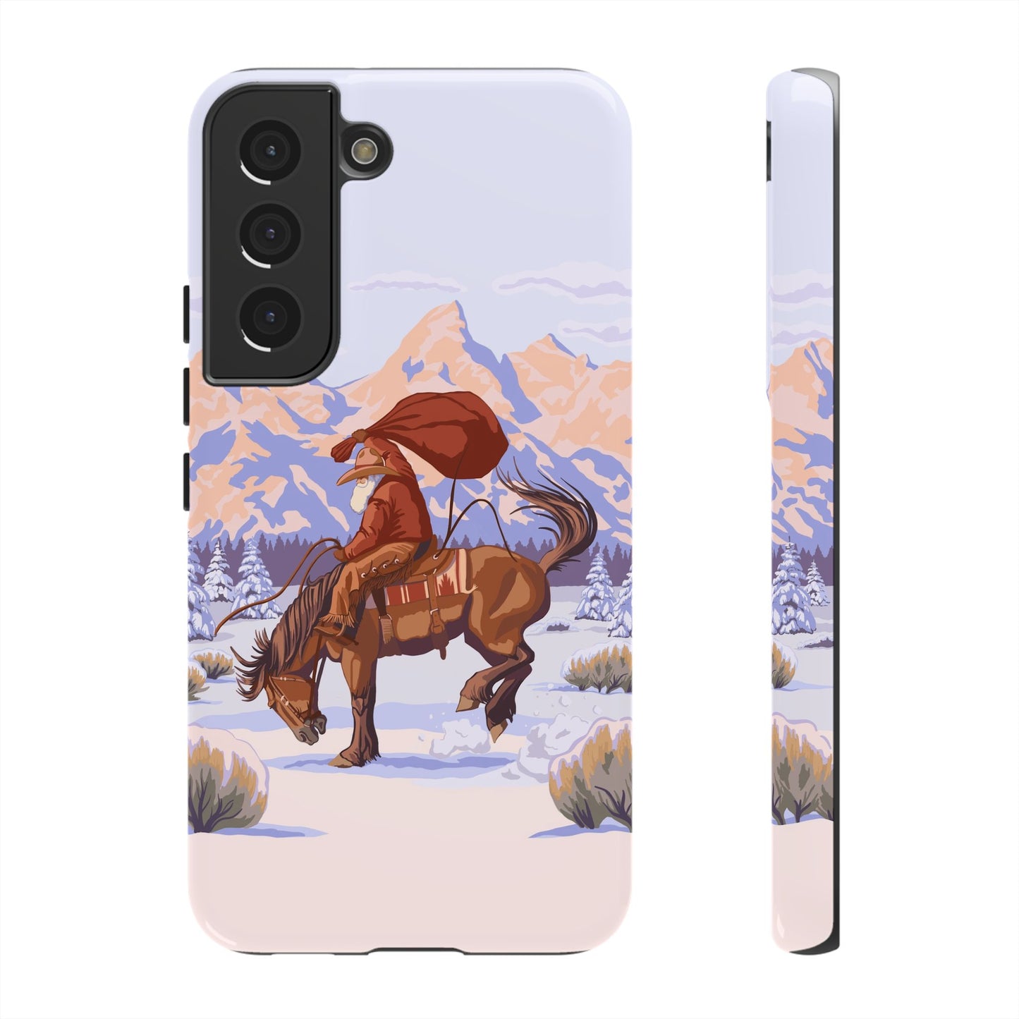 Wyoming Cowboy Santa Tough Phone Case