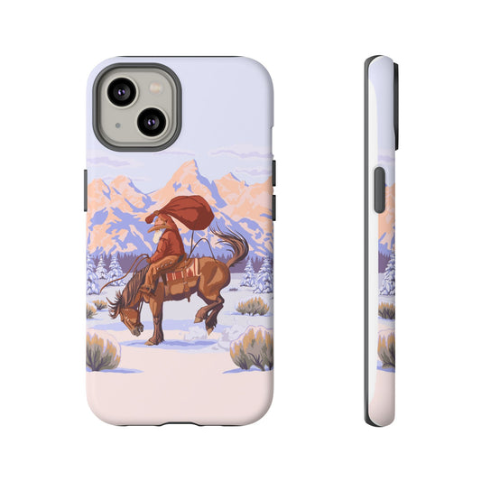 Wyoming Cowboy Santa Tough Phone Case