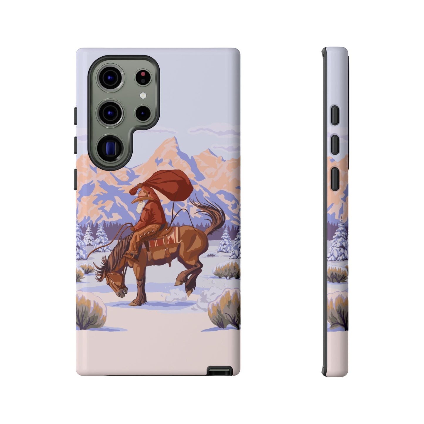 Wyoming Cowboy Santa Tough Phone Case
