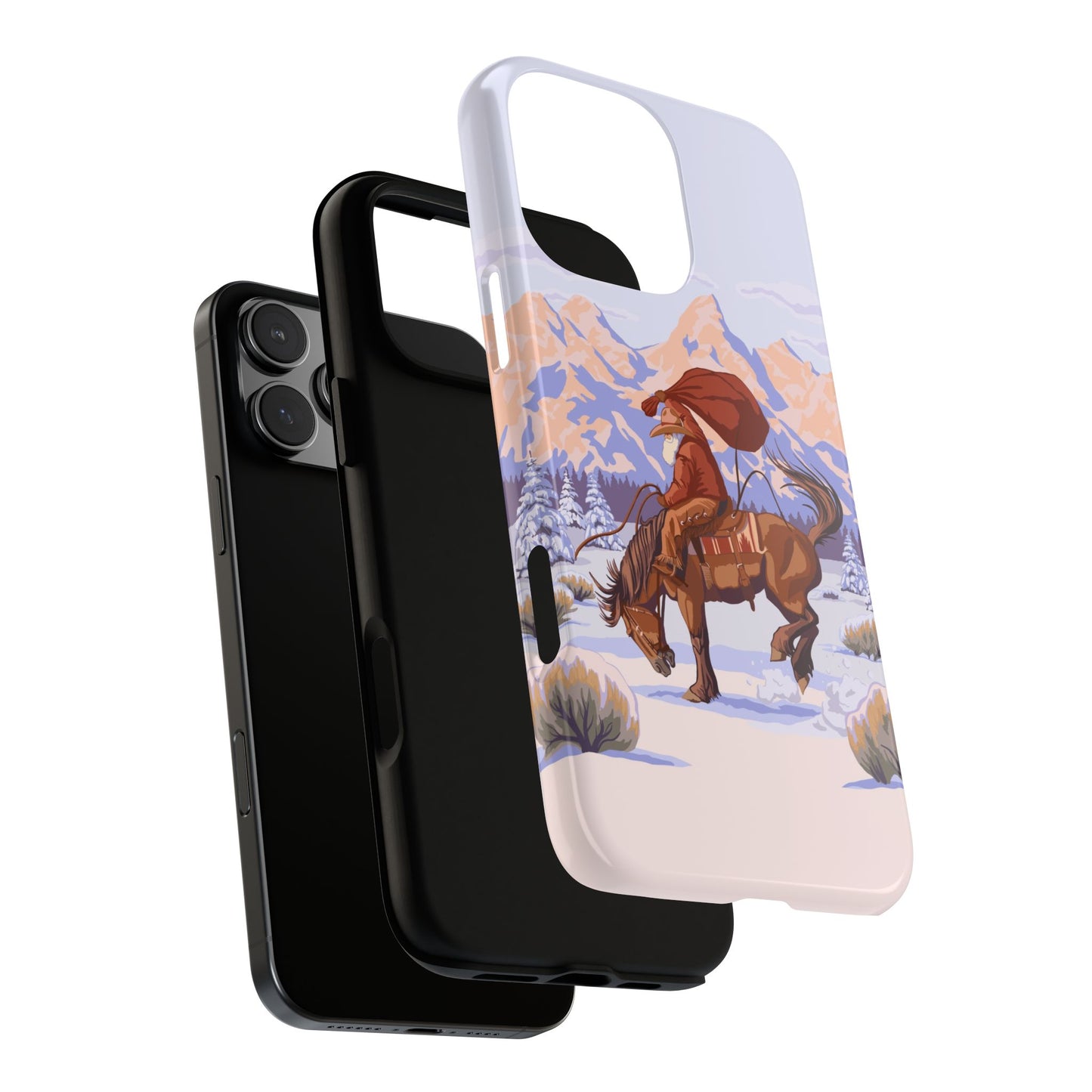 Wyoming Cowboy Santa Tough Phone Case