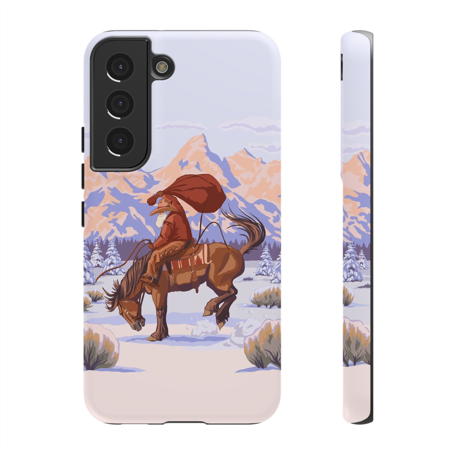 Wyoming Cowboy Santa Tough Phone Case