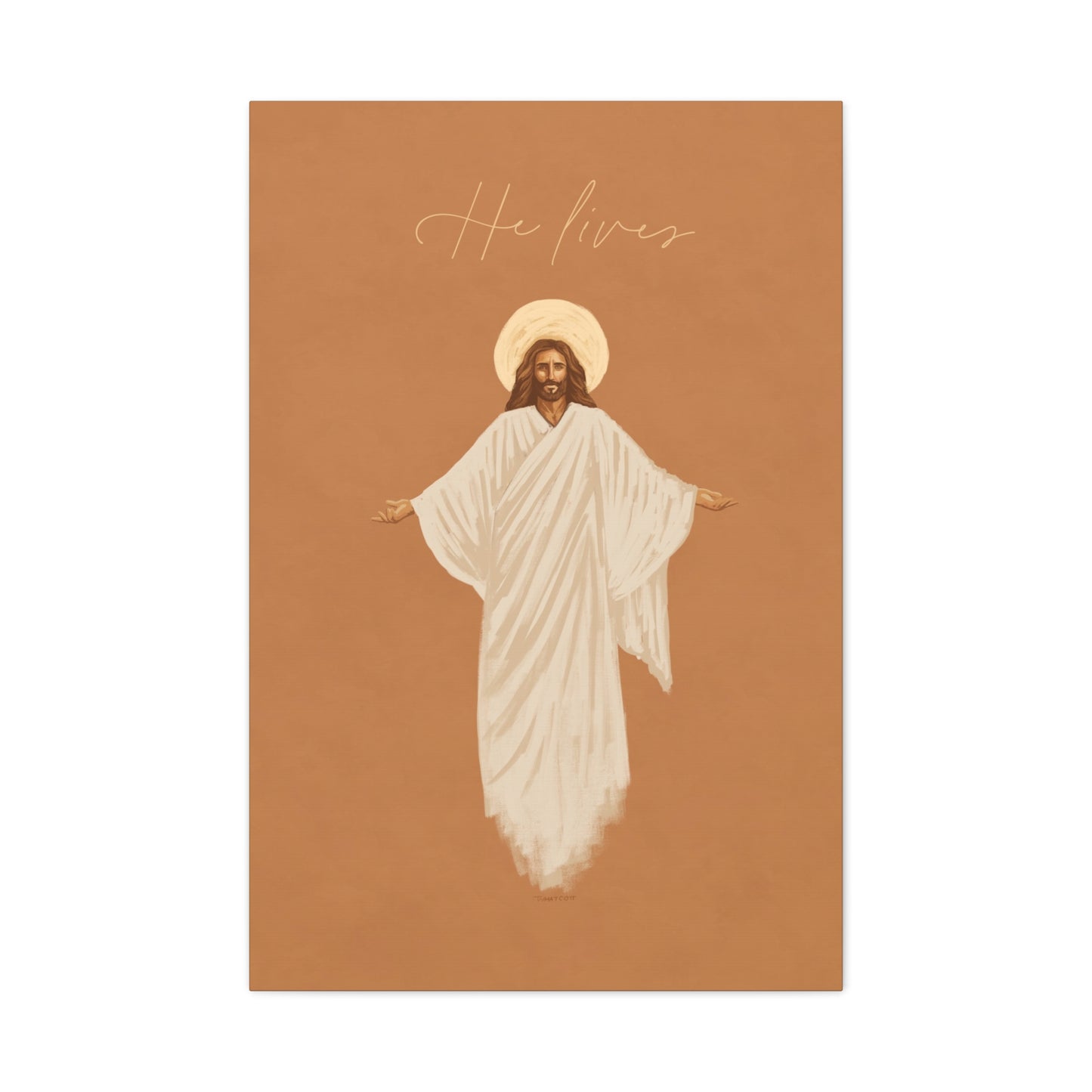 "He Lives" Matte Stretched Canvas Print