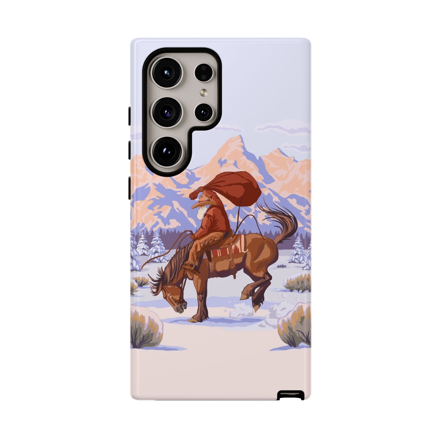 Wyoming Cowboy Santa Tough Phone Case