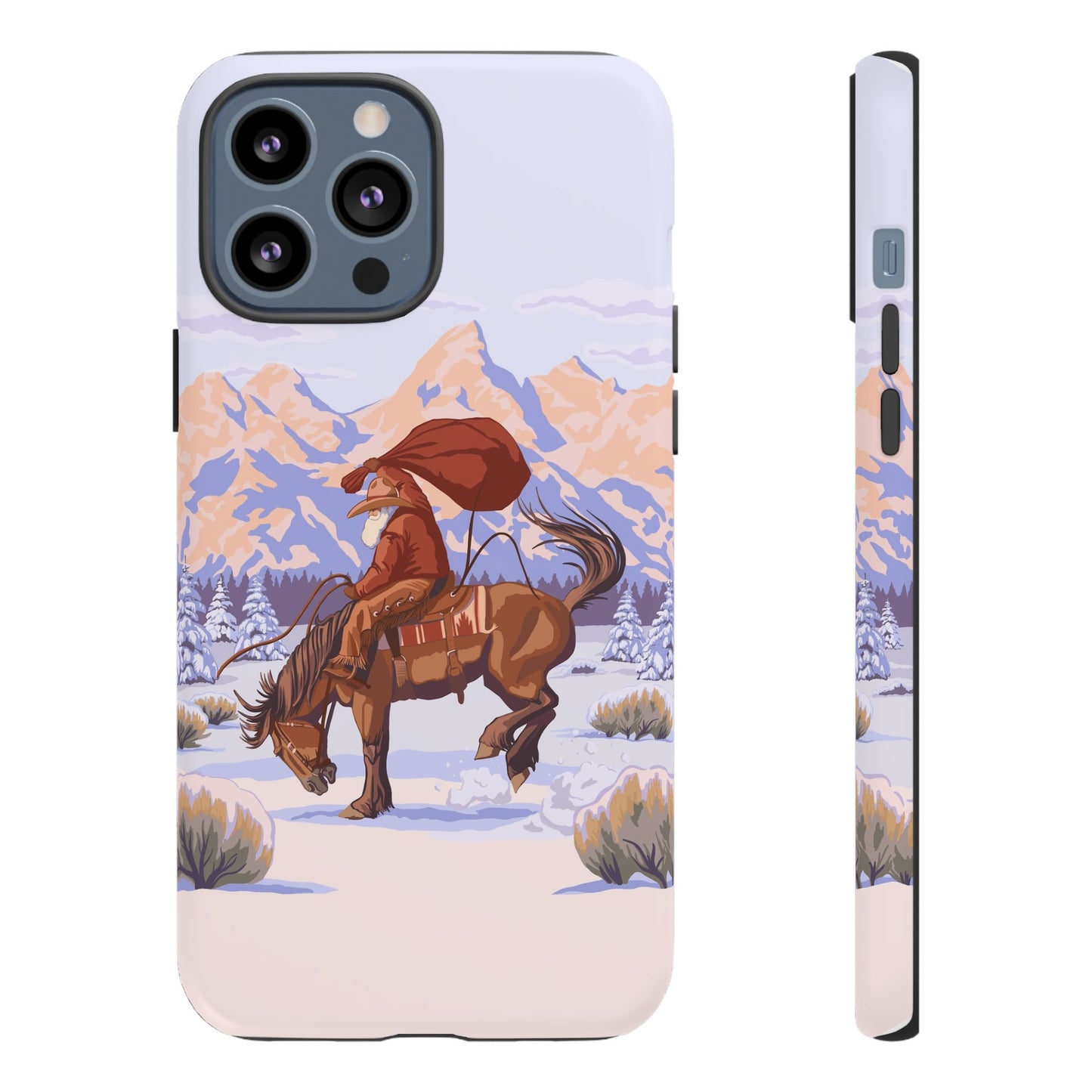 Wyoming Cowboy Santa Tough Phone Case