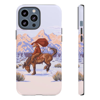 Wyoming Cowboy Santa Tough Phone Case