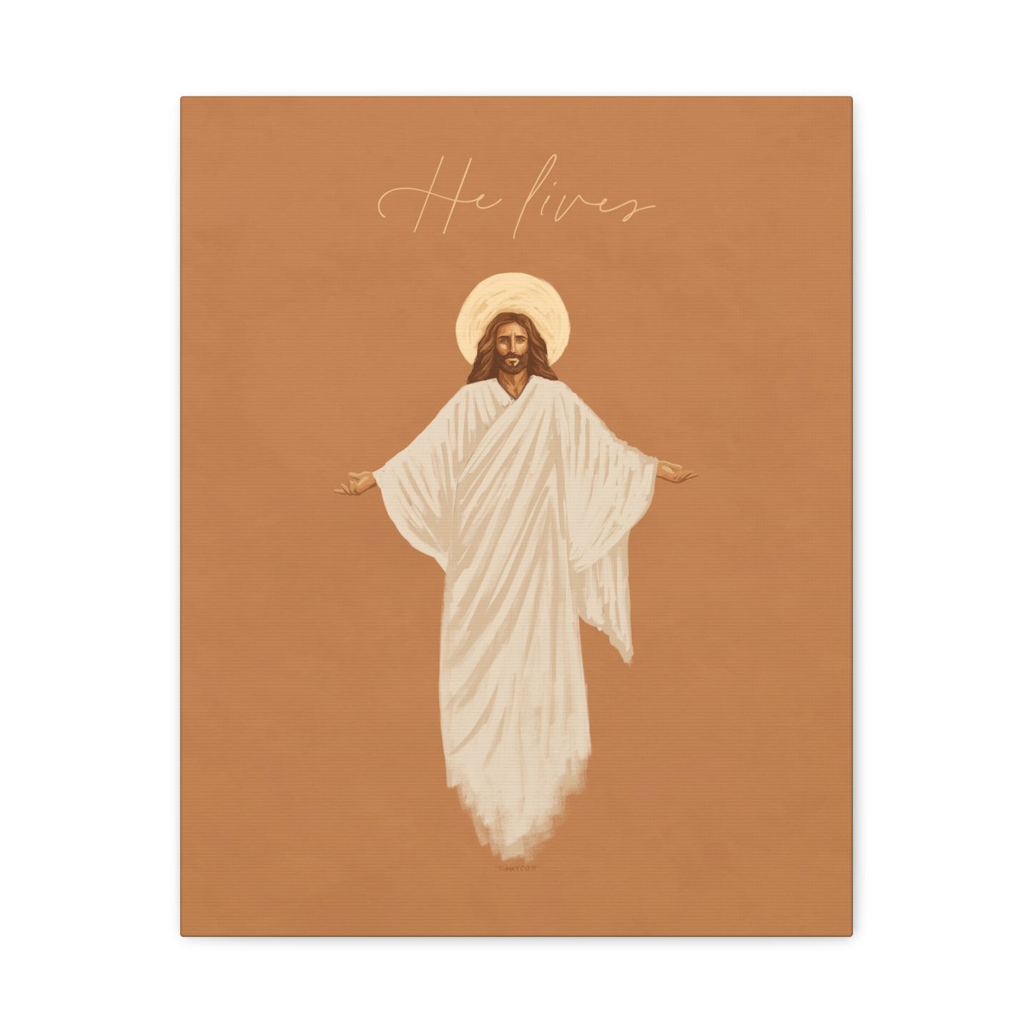 "He Lives" Matte Stretched Canvas Print