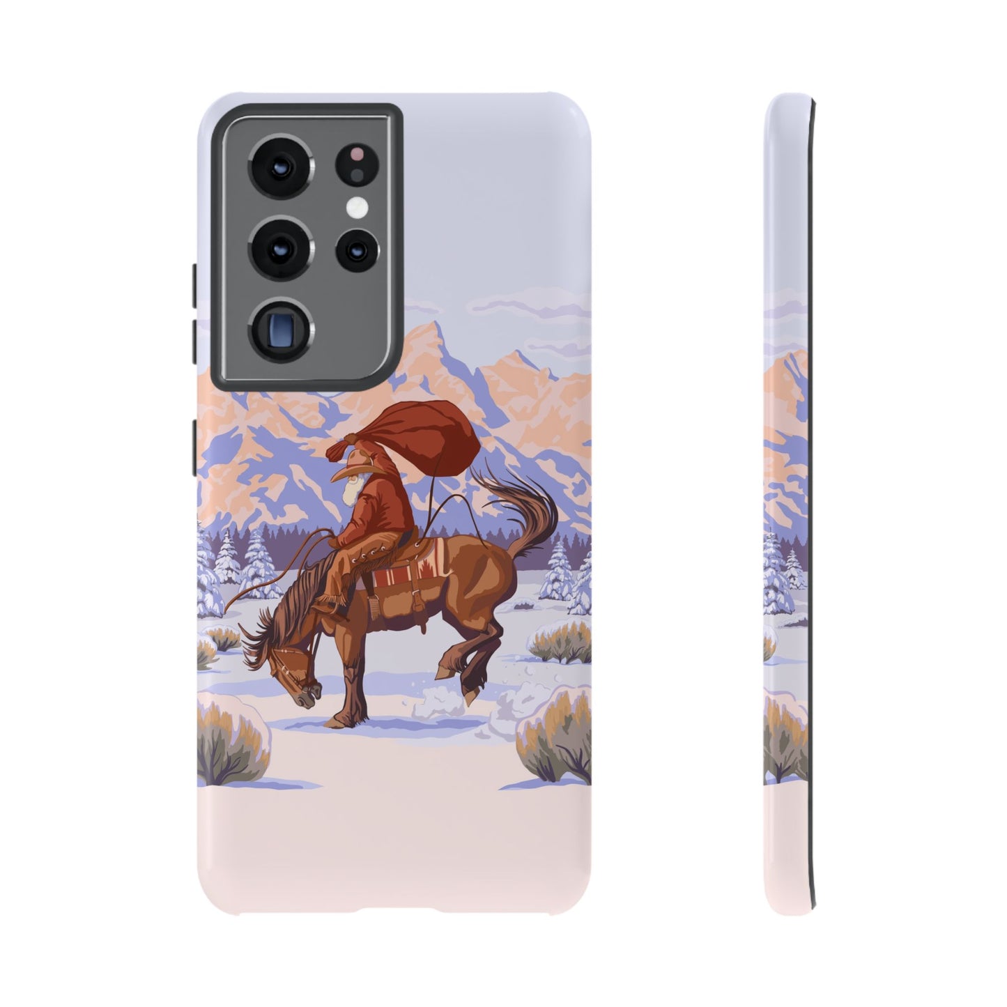Wyoming Cowboy Santa Tough Phone Case