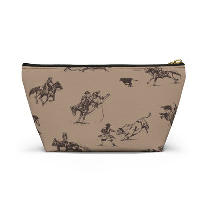 "Take Me to the Rodeo" Pencil Pouch in Tan
