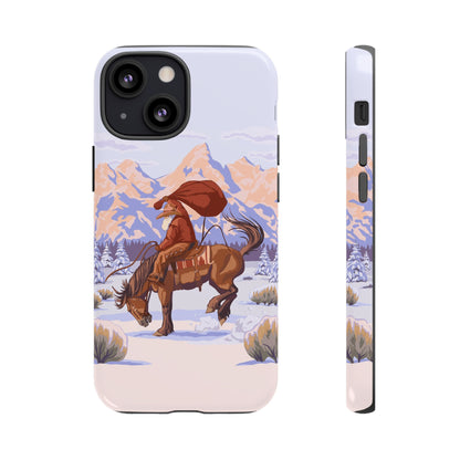 Wyoming Cowboy Santa Tough Phone Case